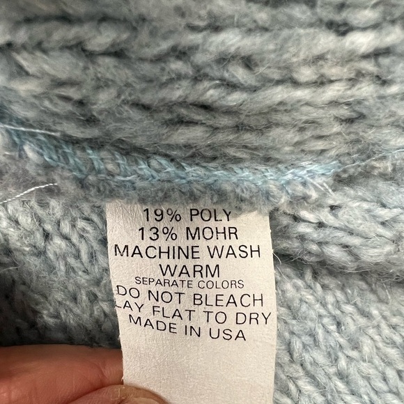 HABITAT Wool Blend Open Cardigan Light  Blue Women's Size L/XL - Picture 9 of 9
